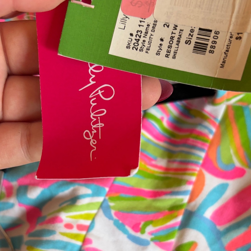 Lilly Pulitzer Pink and Green Patterned Dress - Picture 4 of 4
